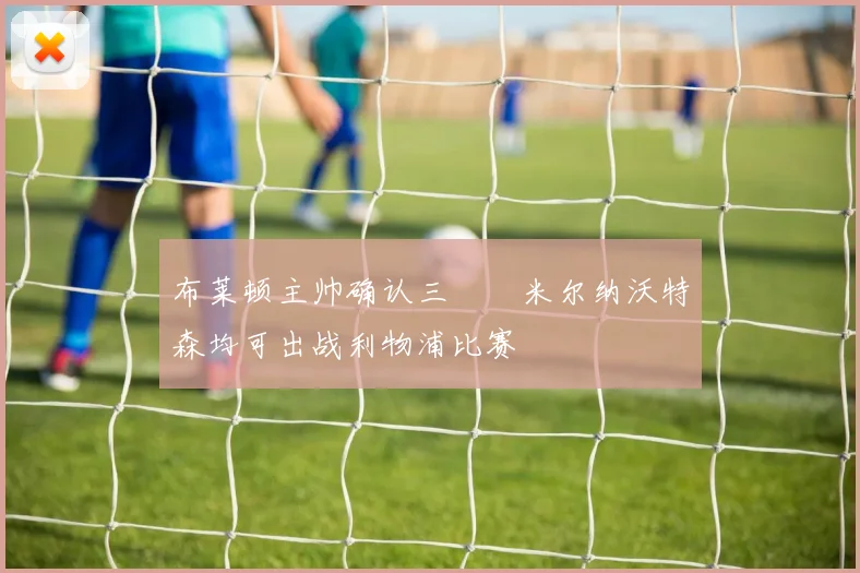 布莱顿主帅确认三笘薫米尔纳沃特森均可出战利物浦比赛
